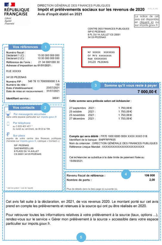 French Tax Notice