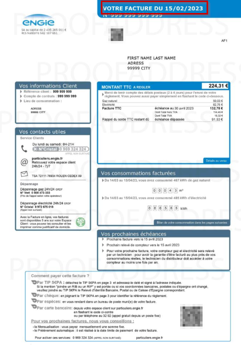 Engie Energy Bill