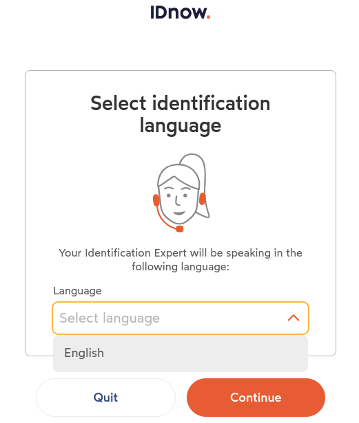 Select identification language